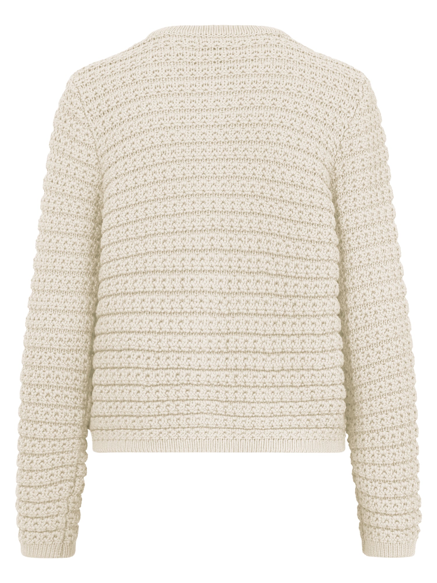 Strickjacke im Chanel-Stil mit Schmuckknöpfen | champagner