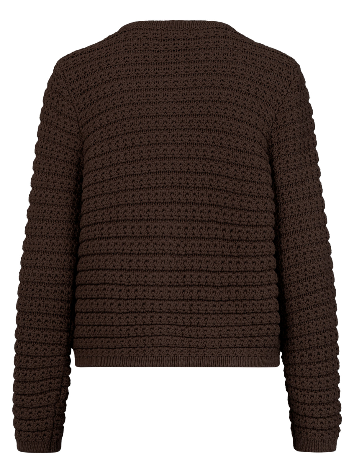 Strickjacke im Chanel-Stil mit Schmuckknöpfen | braun