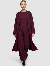 Oversized Strickmantel mit Kaschmiranteil | weinrot
