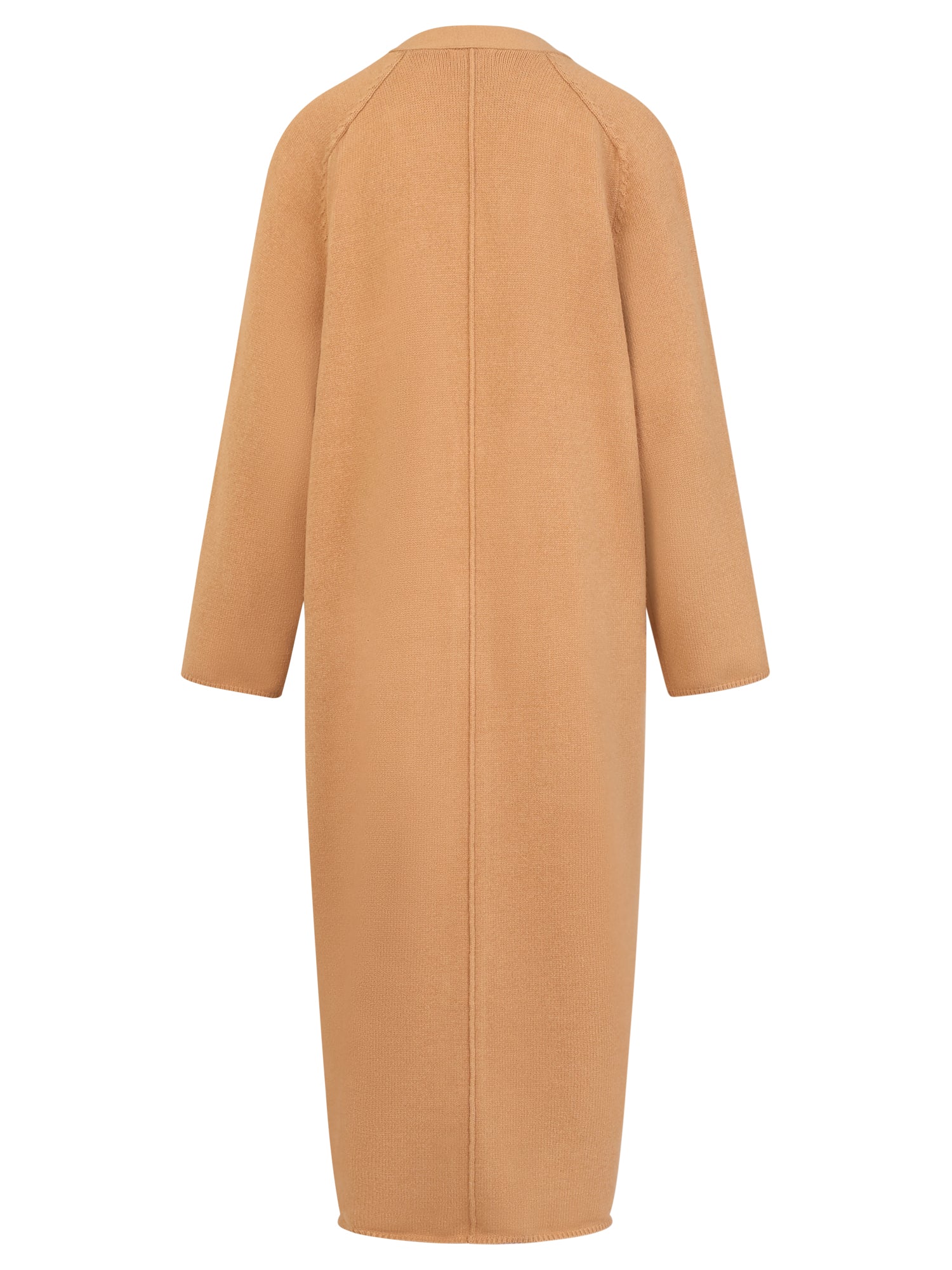 Oversized Strickmantel mit Kaschmiranteil | camel
