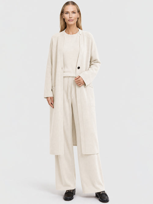 Oversized Strickmantel mit Kaschmiranteil | champagner image 1