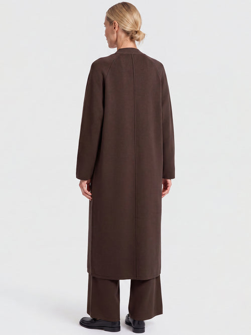 Oversized Strickmantel mit Kaschmiranteil | braun image 1