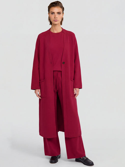 Oversized Strickmantel mit Kaschmiranteil | rot image 1