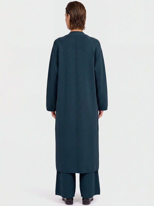 Oversized Strickmantel mit Kaschmiranteil | petrol image 1