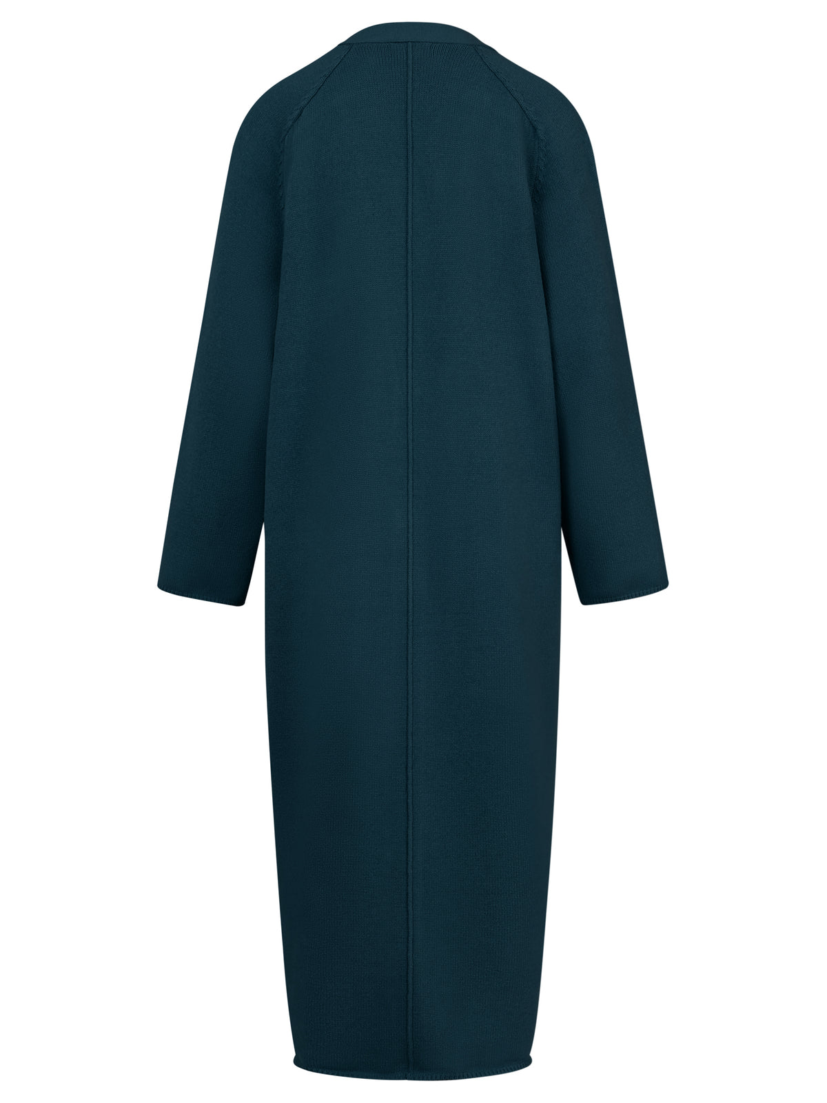 Oversized Strickmantel mit Kaschmiranteil | petrol