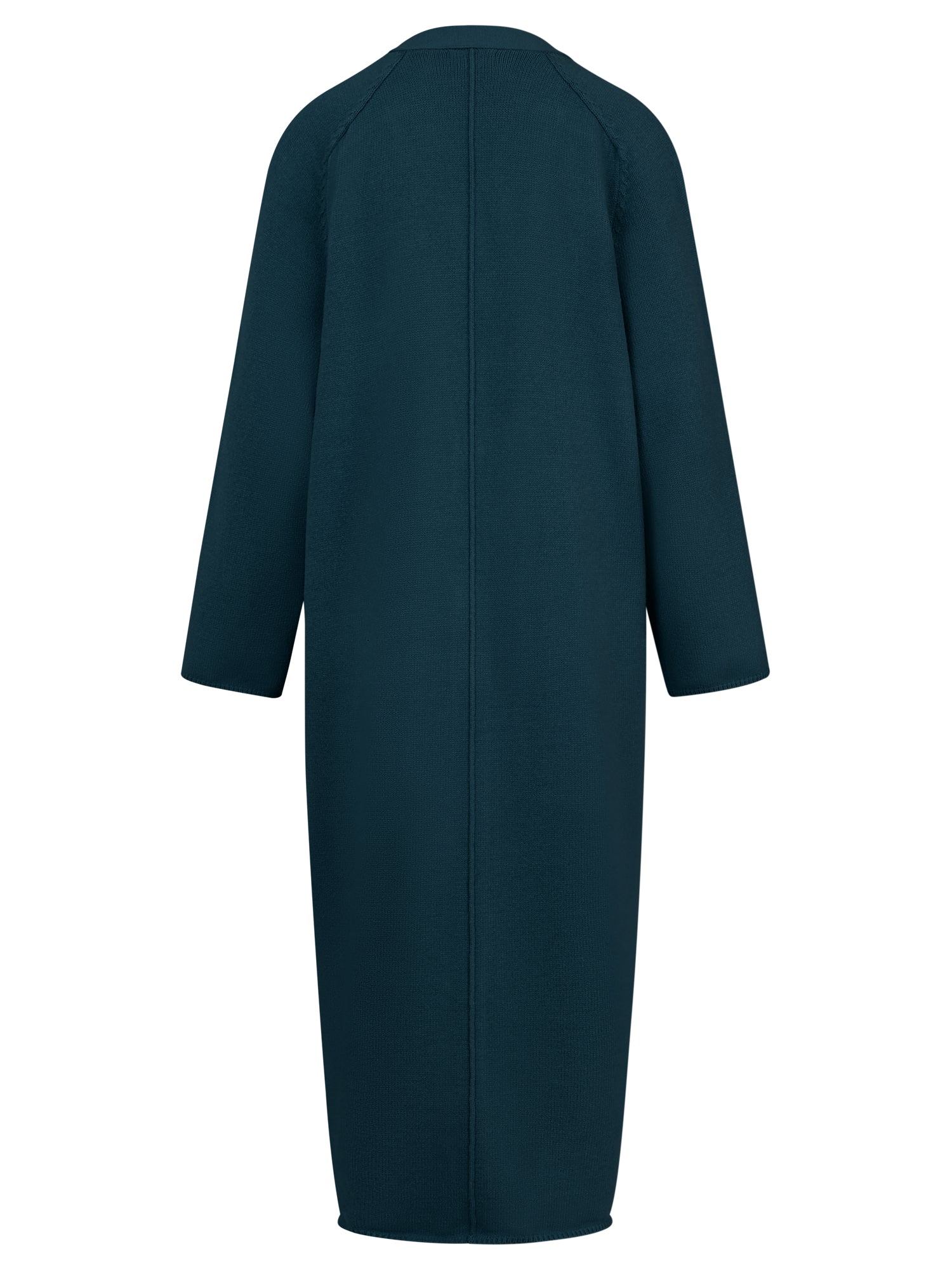 Oversized Strickmantel mit Kaschmiranteil | petrol