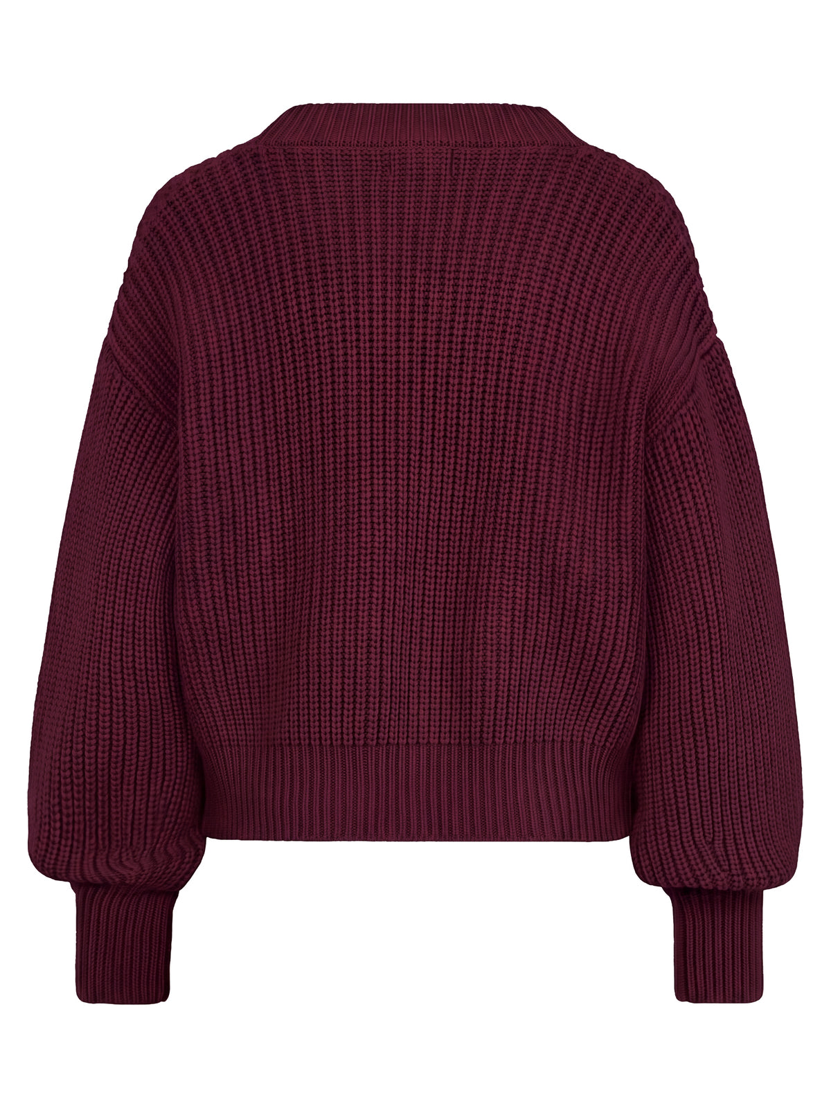 Oversized Strickjacke mit Kaschmiranteil | weinrot