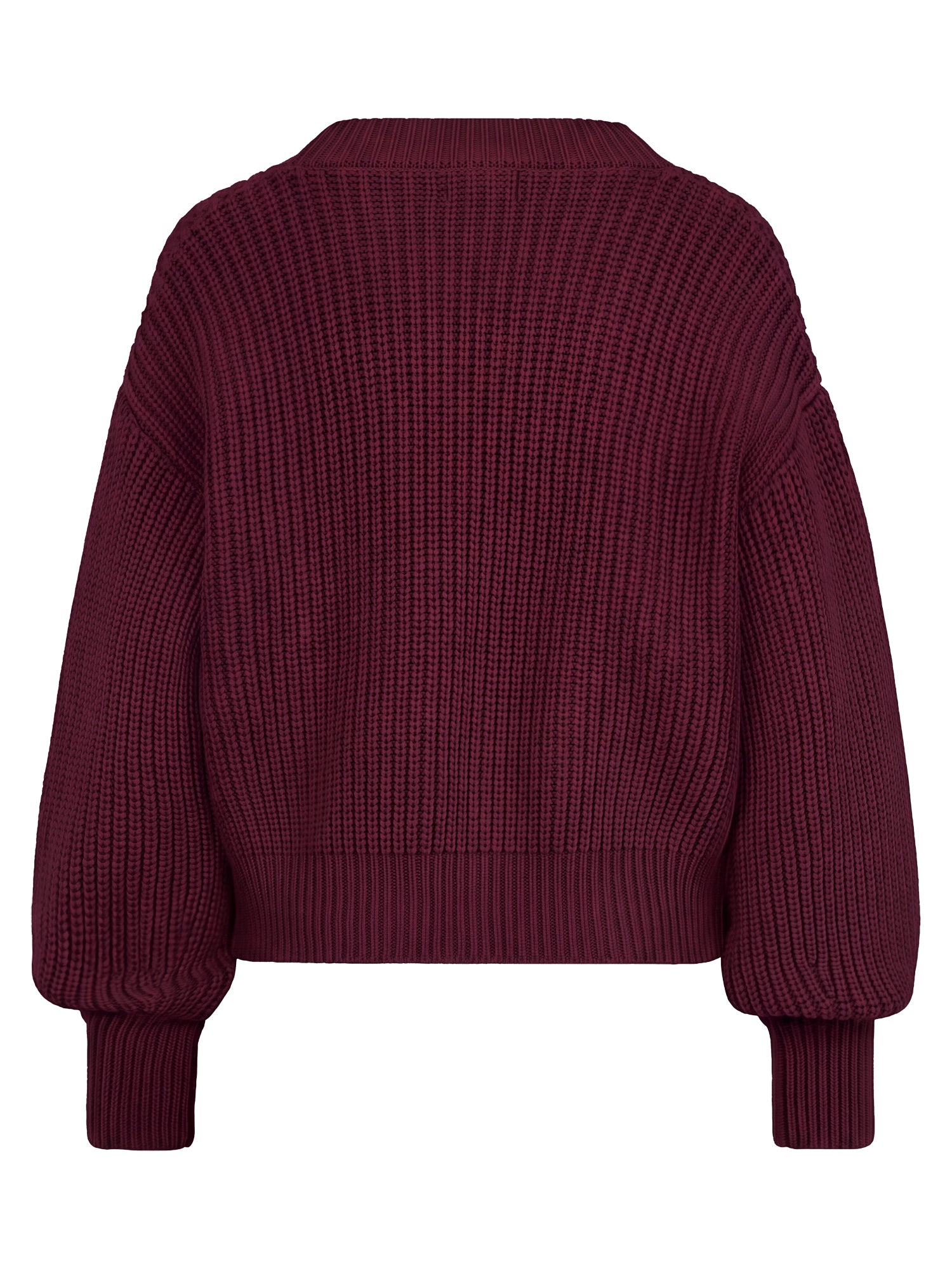 Oversized Strickjacke mit Kaschmiranteil | weinrot
