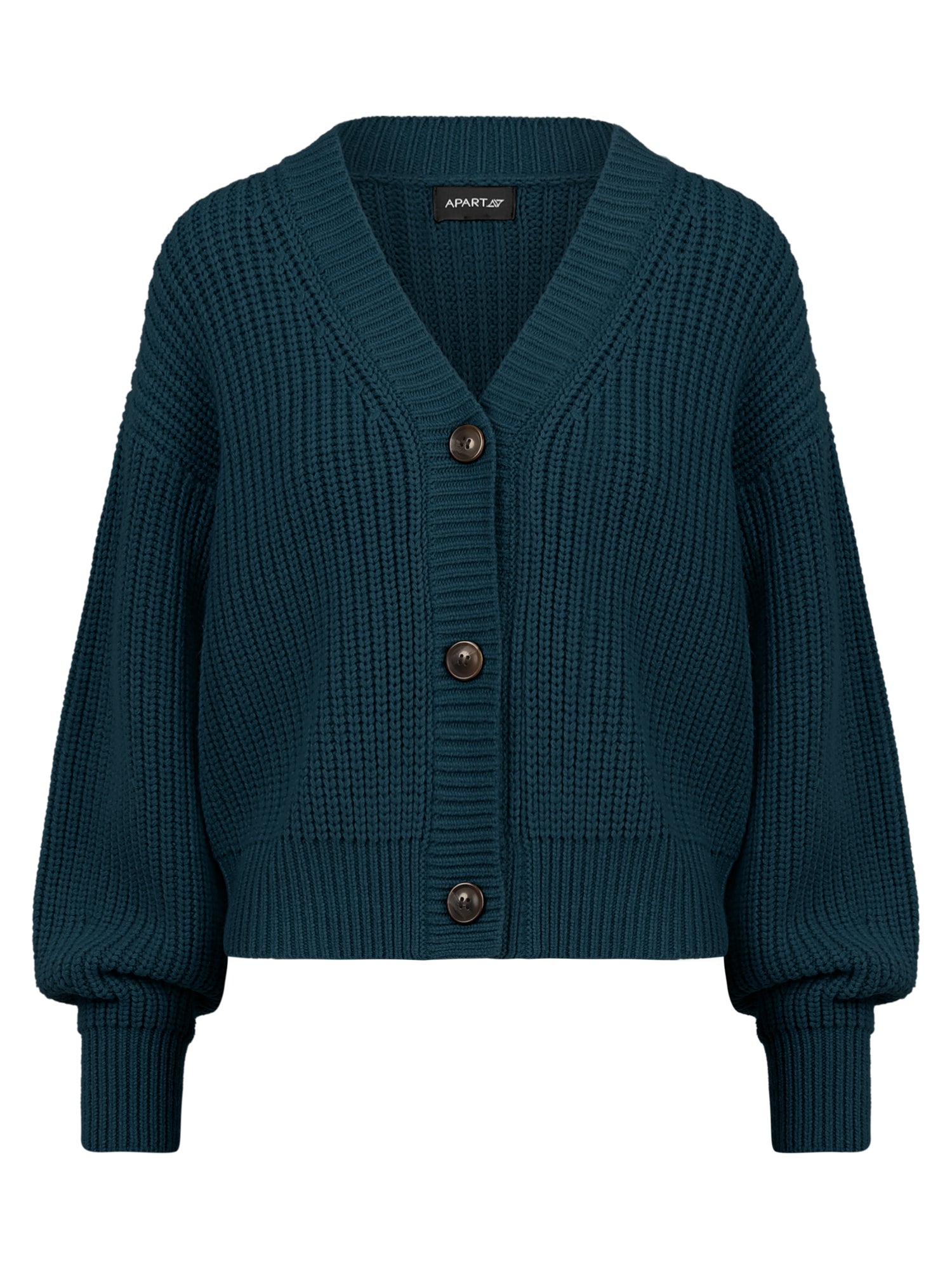 Oversized Strickjacke mit Kaschmiranteil | petrol
