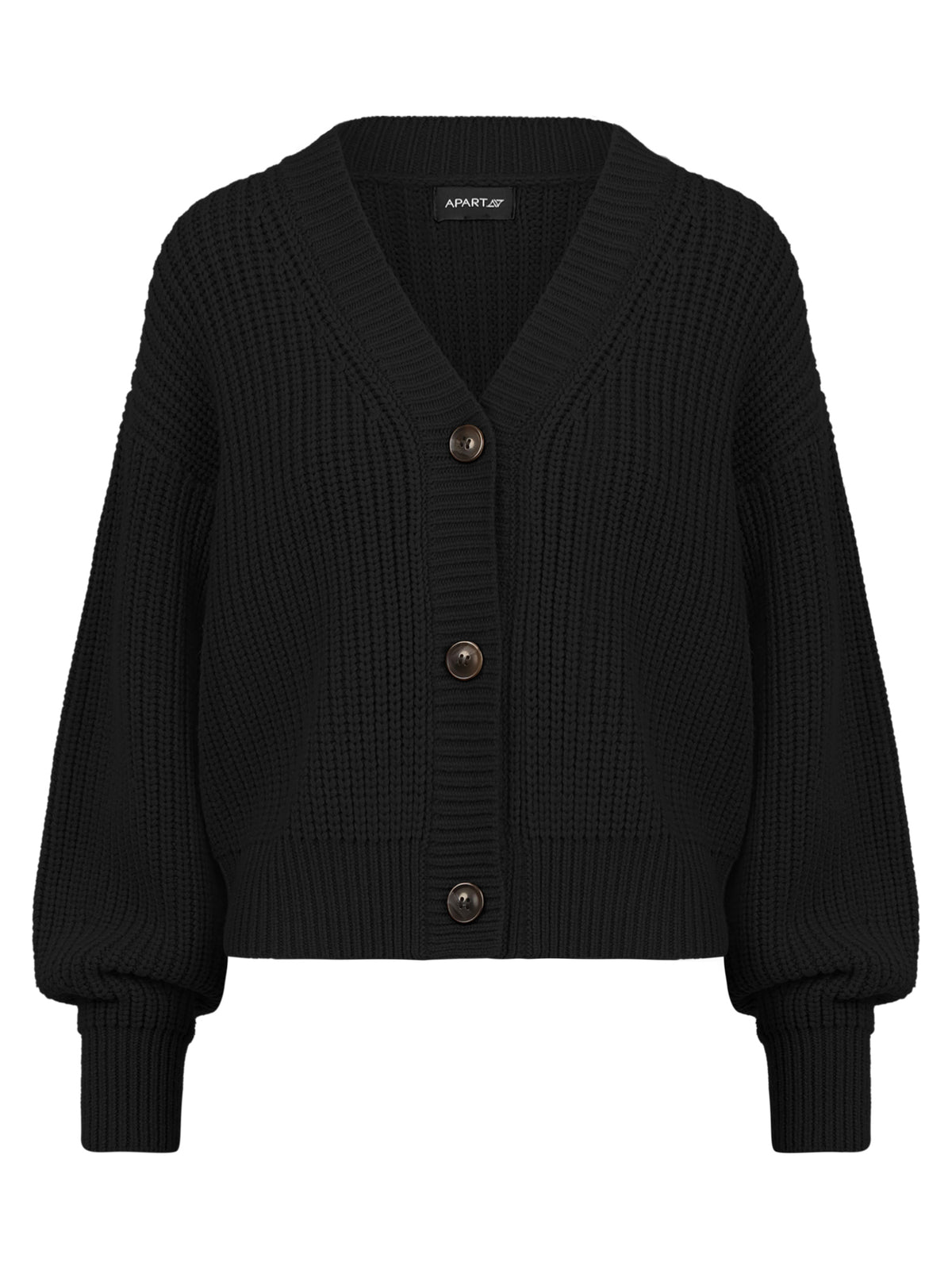Oversized Strickjacke mit Kaschmiranteil | schwarz
