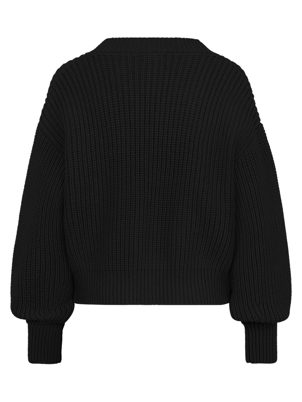 Oversized Strickjacke mit Kaschmiranteil | schwarz