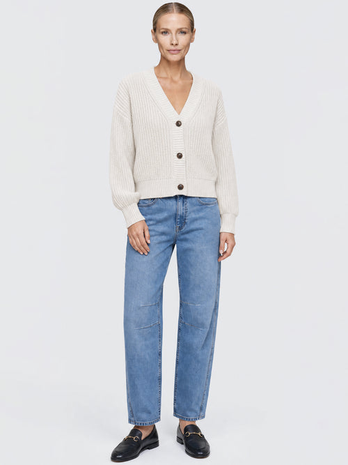 Oversized Strickjacke mit Kaschmiranteil | champagner image 1