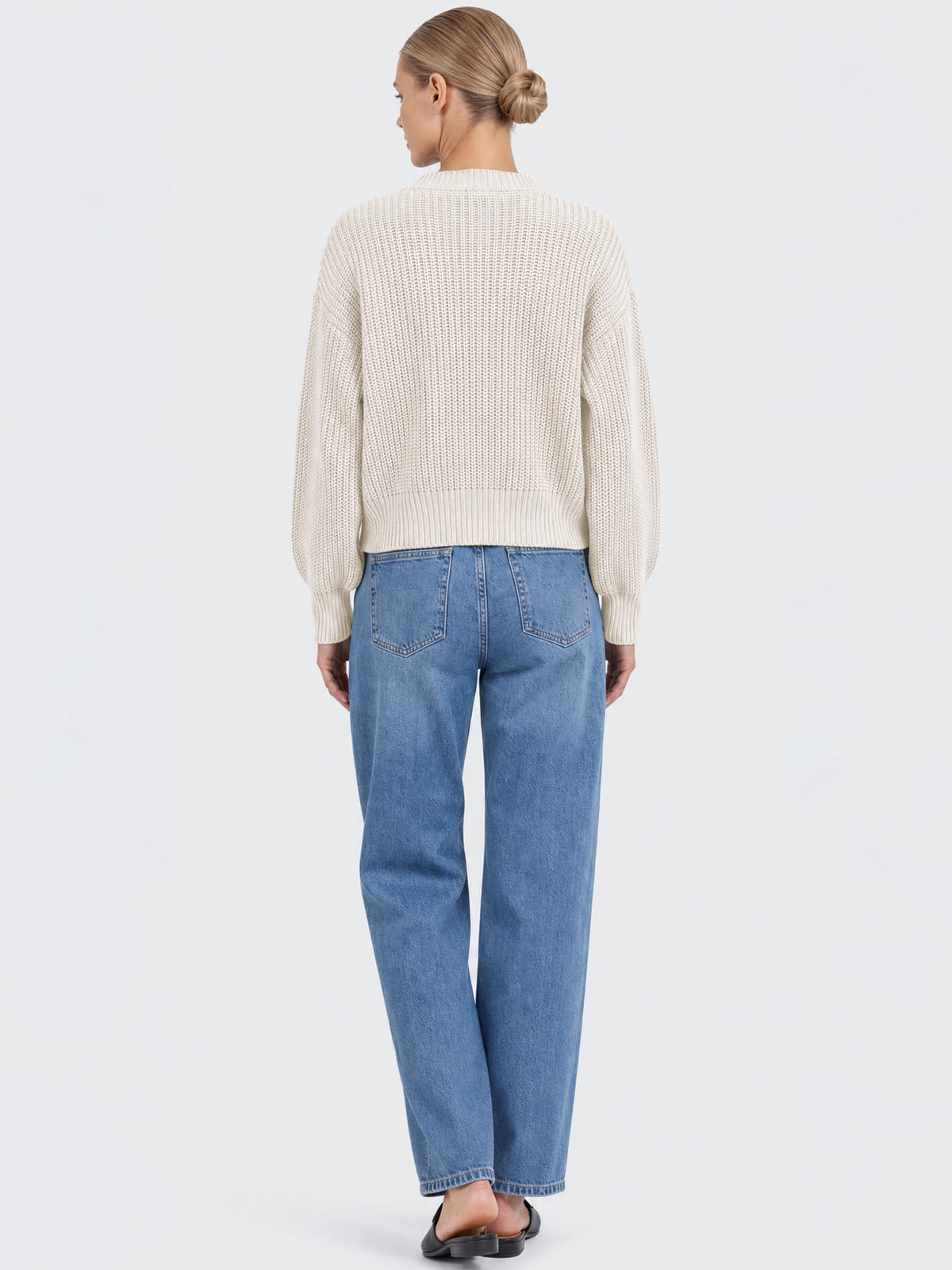 Oversized Strickjacke mit Kaschmiranteil | champagner