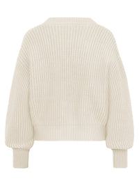 Oversized Strickjacke mit Kaschmiranteil | champagner