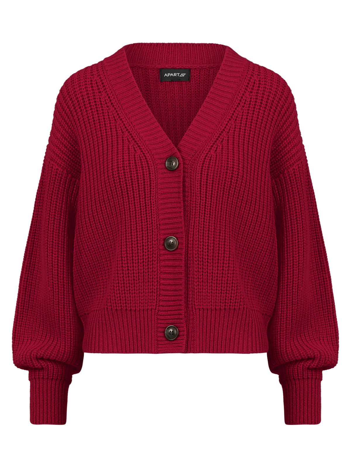 Oversized Strickjacke mit Kaschmiranteil | rot