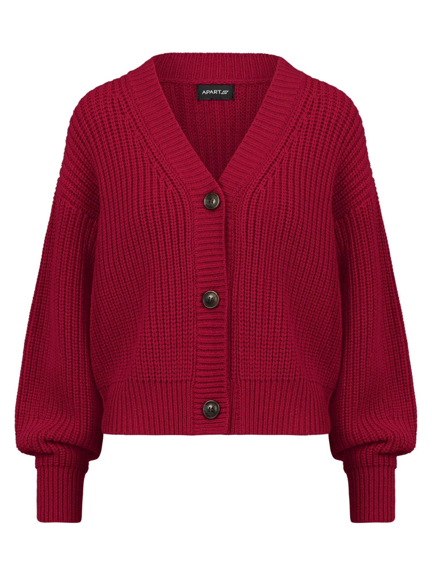 Oversized Strickjacke mit Kaschmiranteil | rot