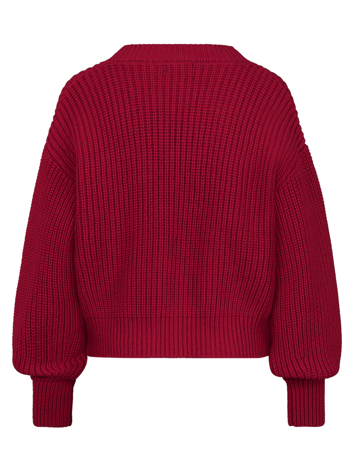 Oversized Strickjacke mit Kaschmiranteil | rot