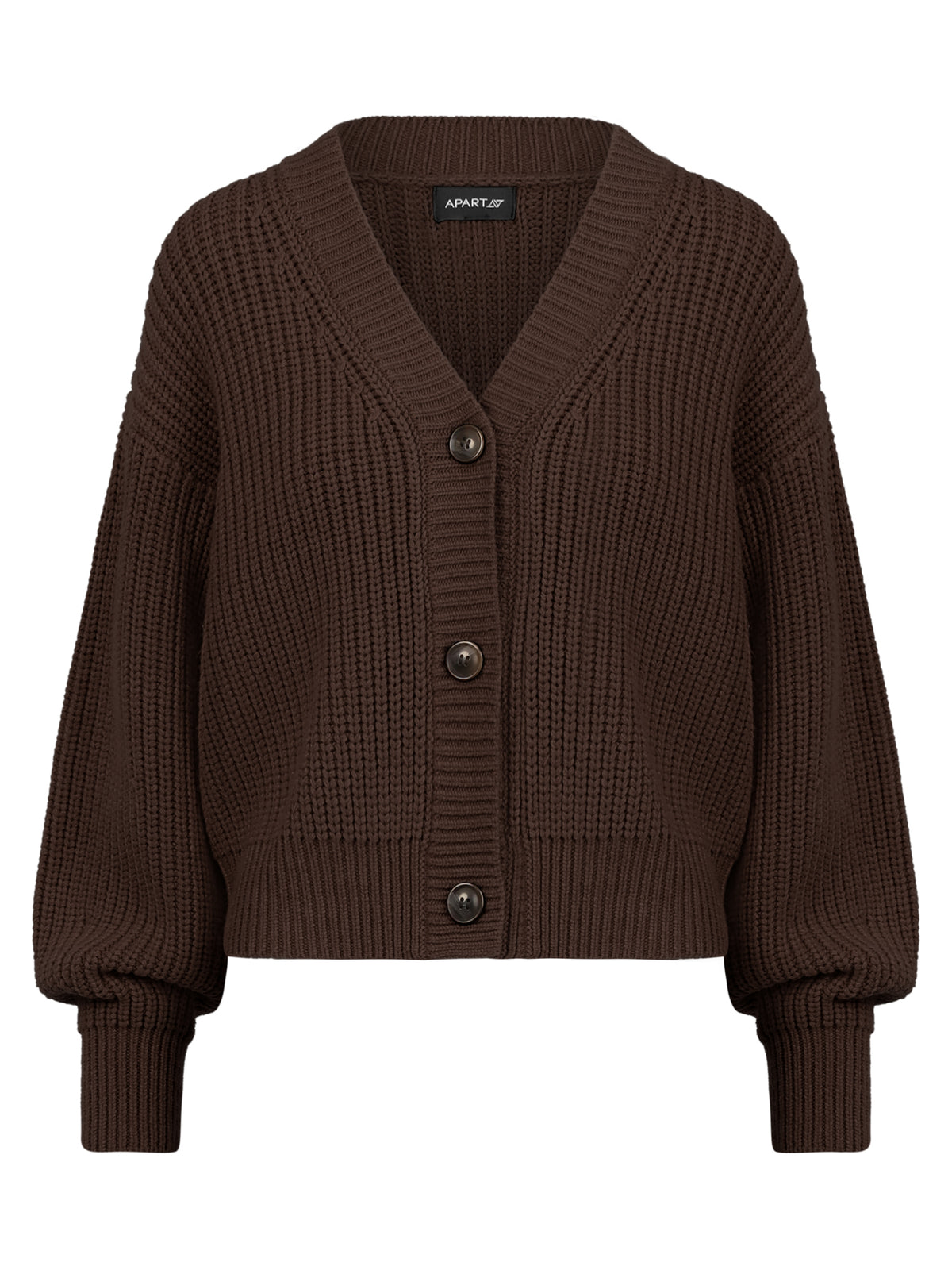 Oversized Strickjacke mit Kaschmiranteil | braun
