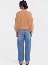 Oversized Strickjacke mit Kaschmiranteil | camel