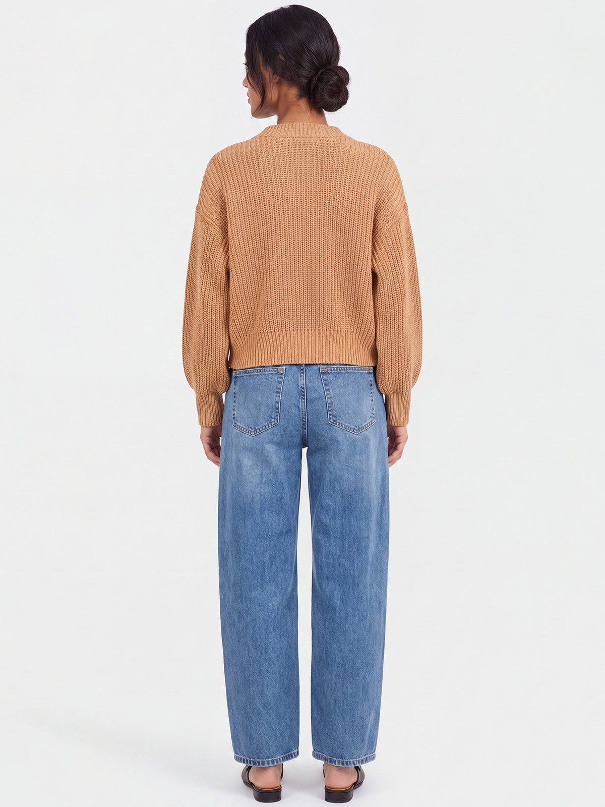 Oversized Strickjacke mit Kaschmiranteil | camel