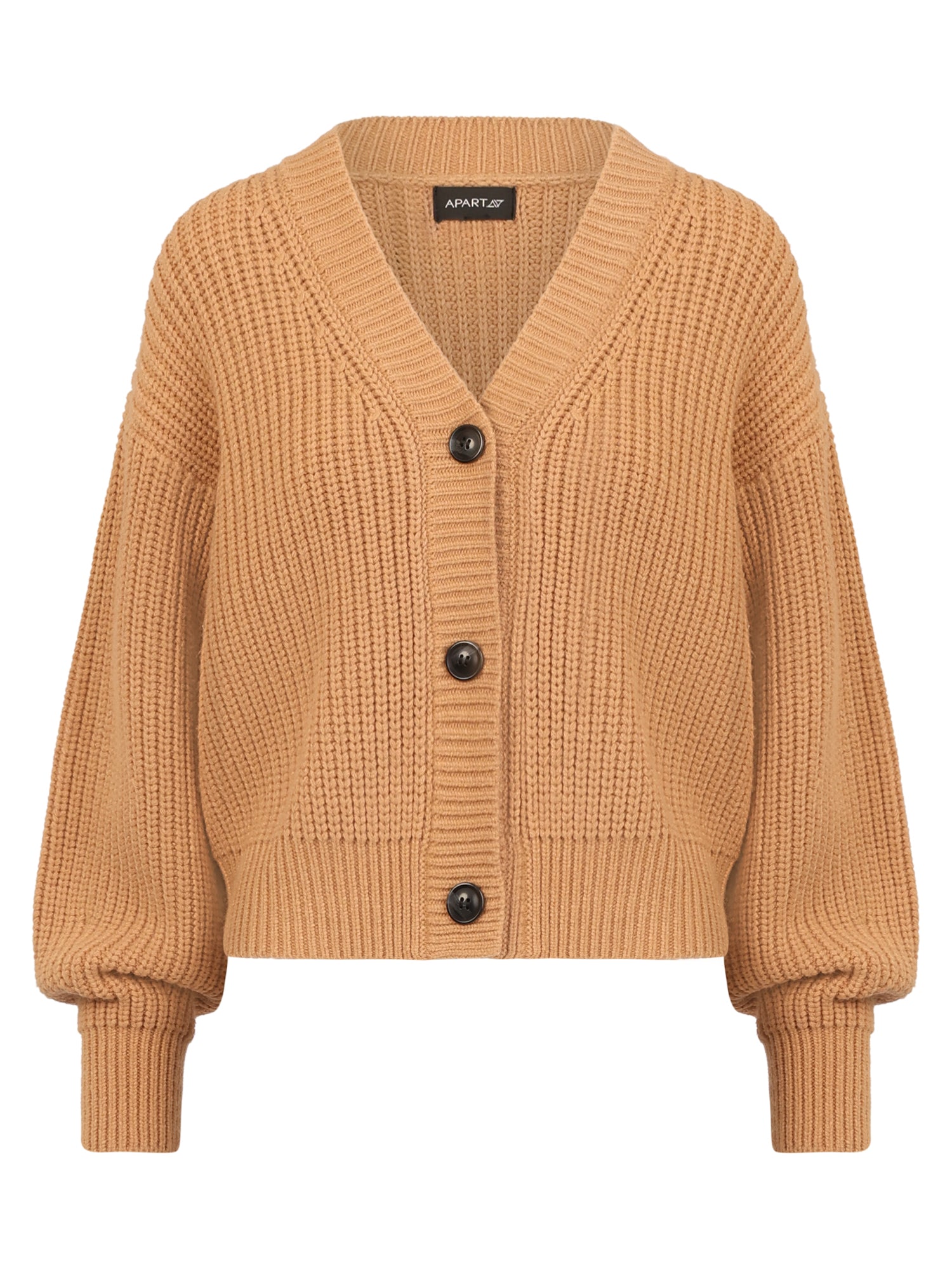 Oversized Strickjacke mit Kaschmiranteil | camel
