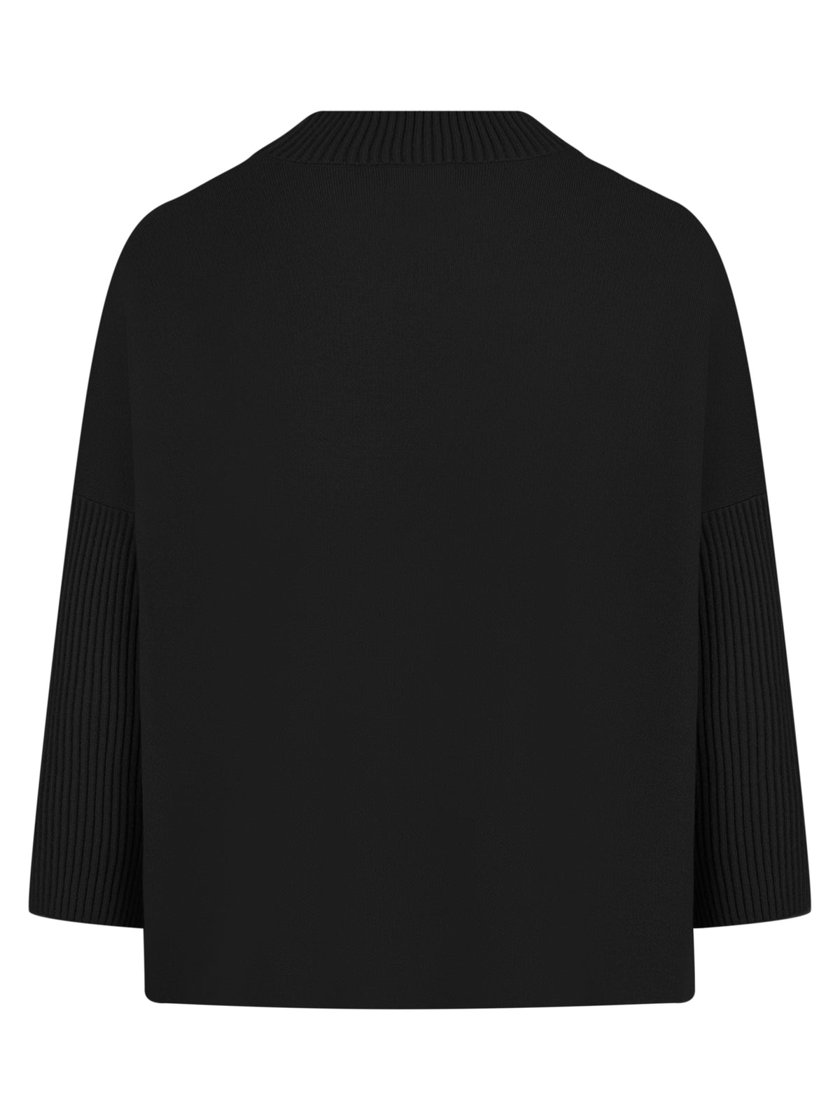 Strickpullover in Cape-Optik mit Kaschmiranteil | schwarz