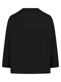 Strickpullover in Cape-Optik mit Kaschmiranteil | schwarz