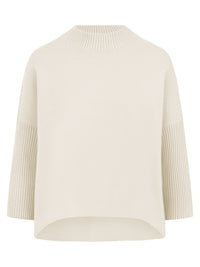 Strickpullover in Cape-Optik mit Kaschmiranteil | champagner