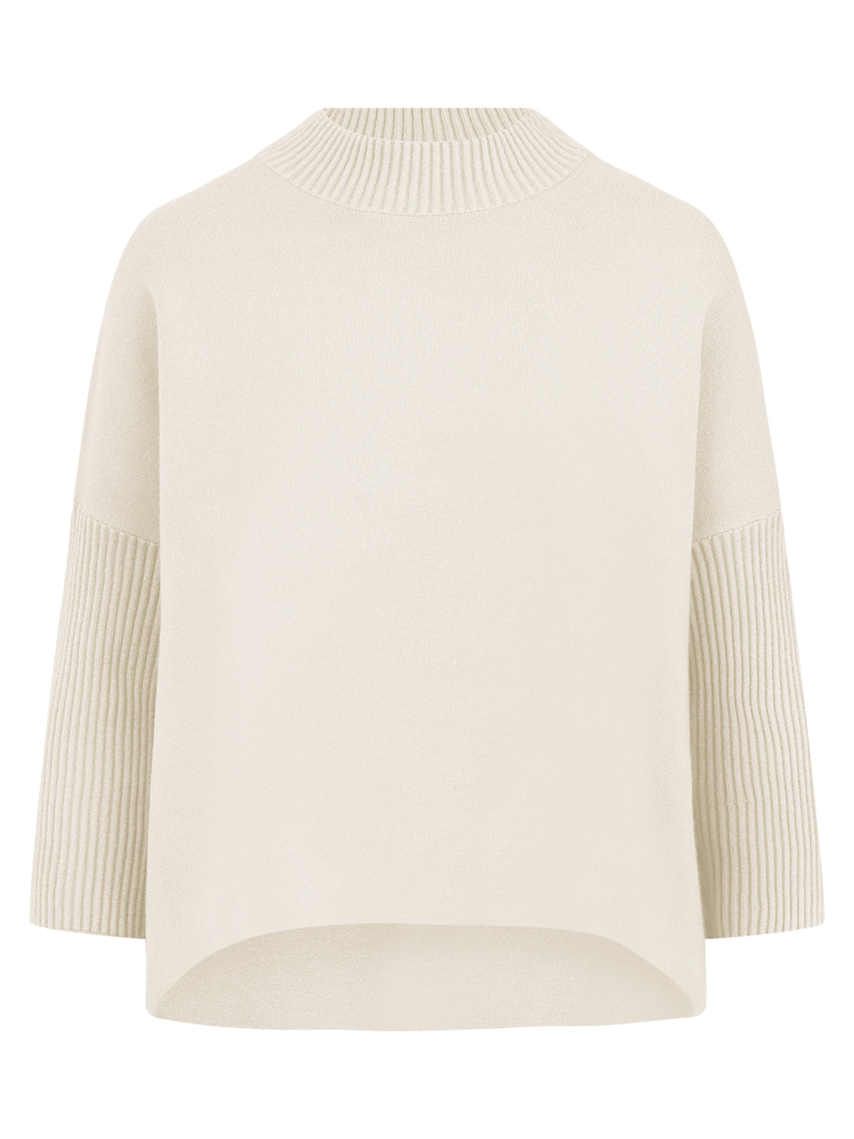 Strickpullover in Cape-Optik mit Kaschmiranteil | champagner