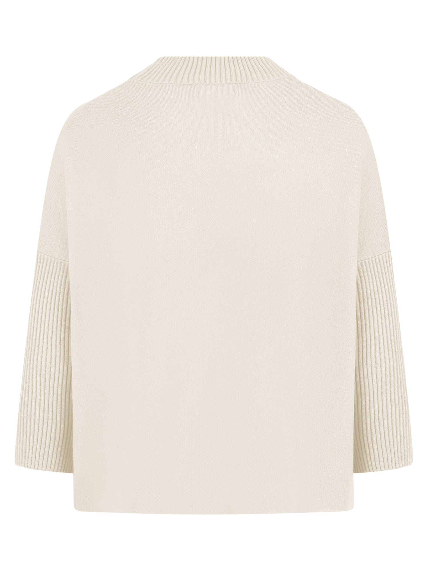 Strickpullover in Cape-Optik mit Kaschmiranteil | champagner