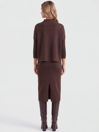Milano-Strickpullover in Cape-Optik | braun