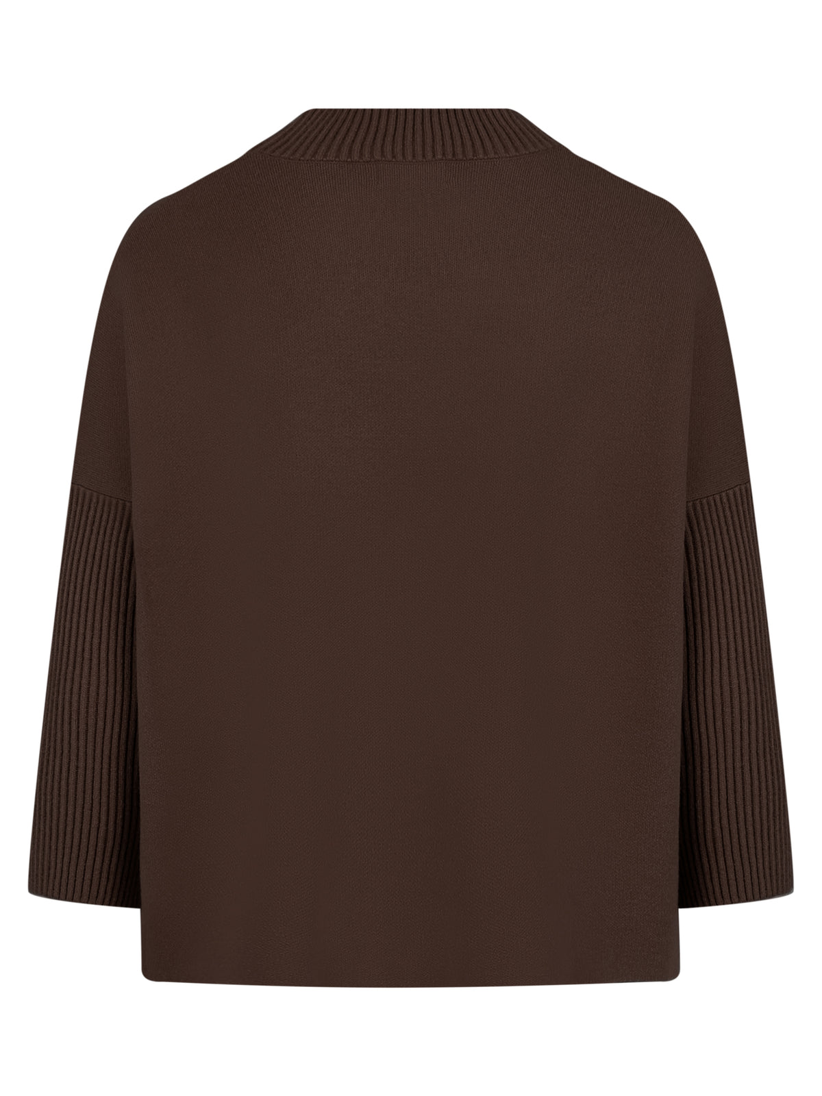 Strickpullover in Cape-Optik mit Kaschmiranteil | braun