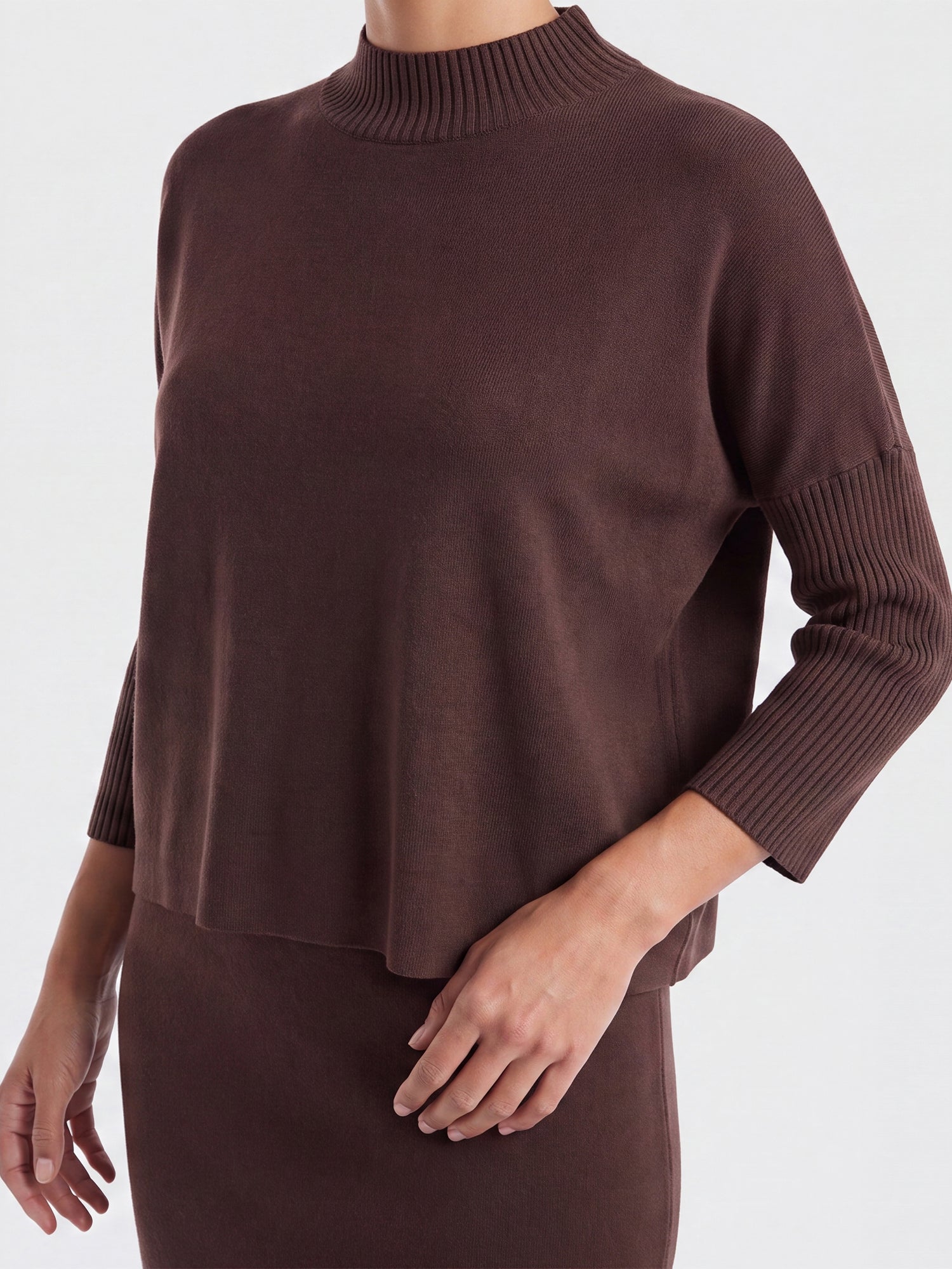 Milano-Strickpullover in Cape-Optik | braun