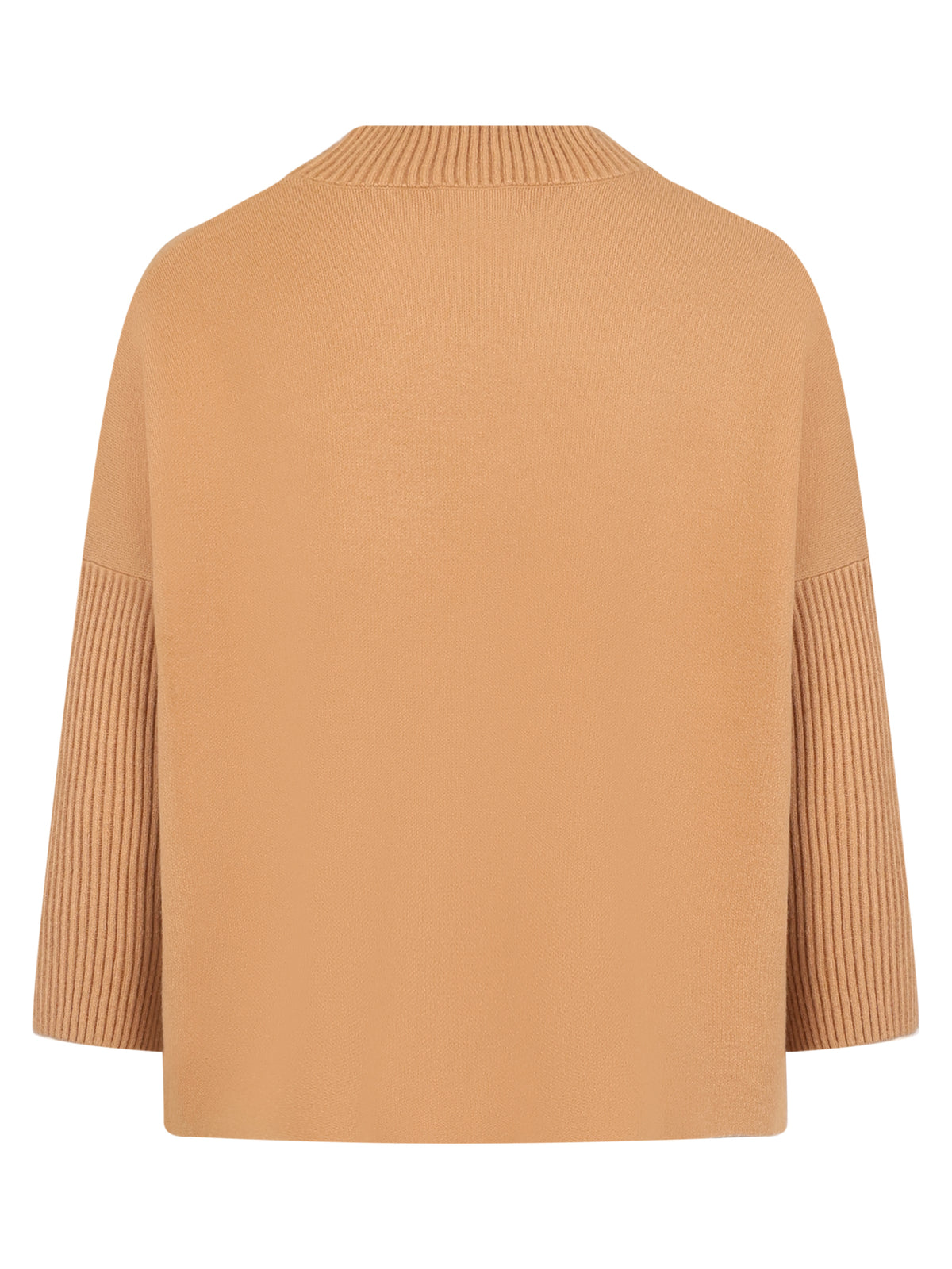 Strickpullover in Cape-Optik mit Kaschmiranteil | camel