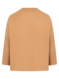 Strickpullover in Cape-Optik mit Kaschmiranteil | camel
