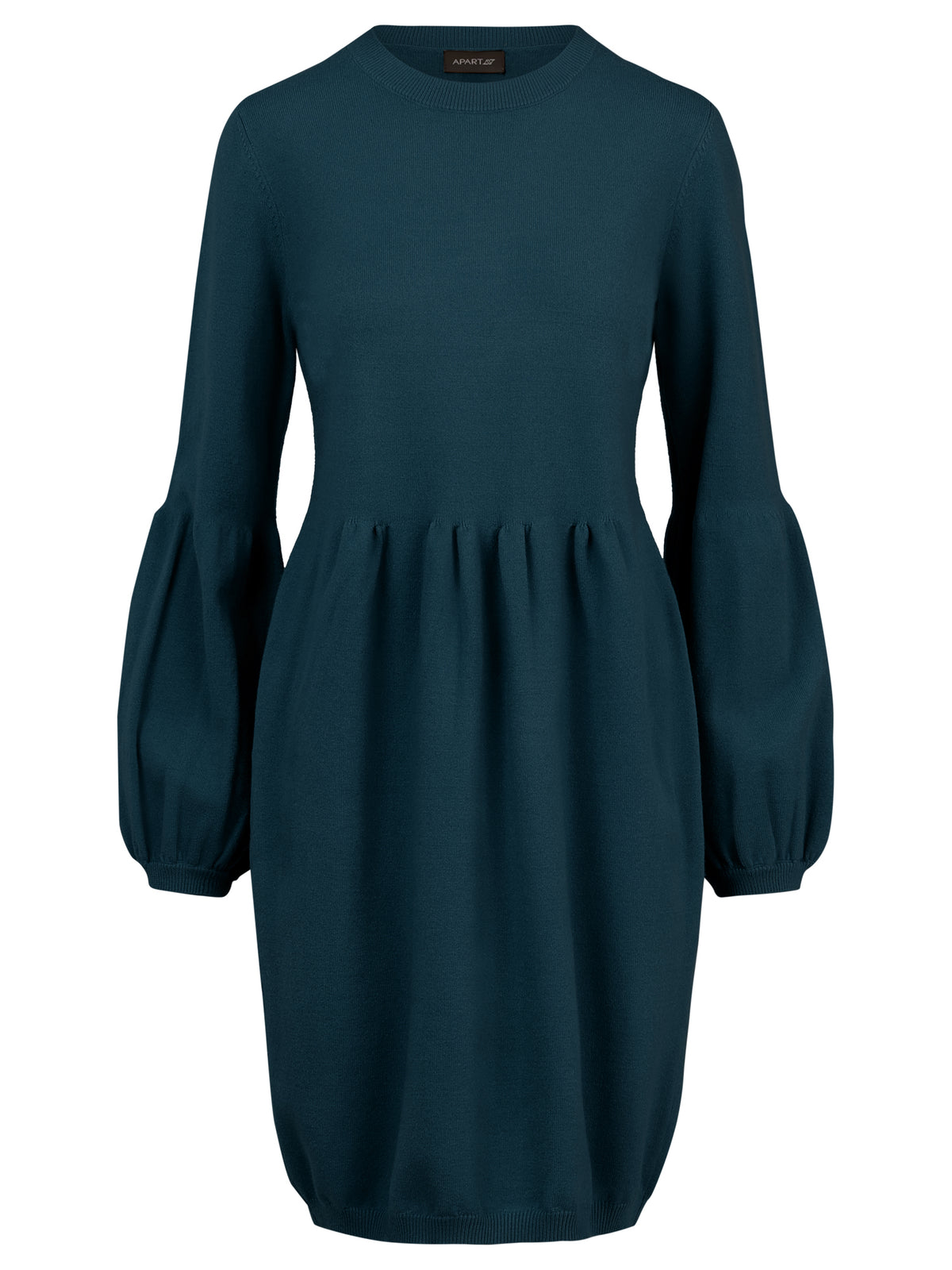 Oversized Strickkleid mit Ballon-Effekt | petrol