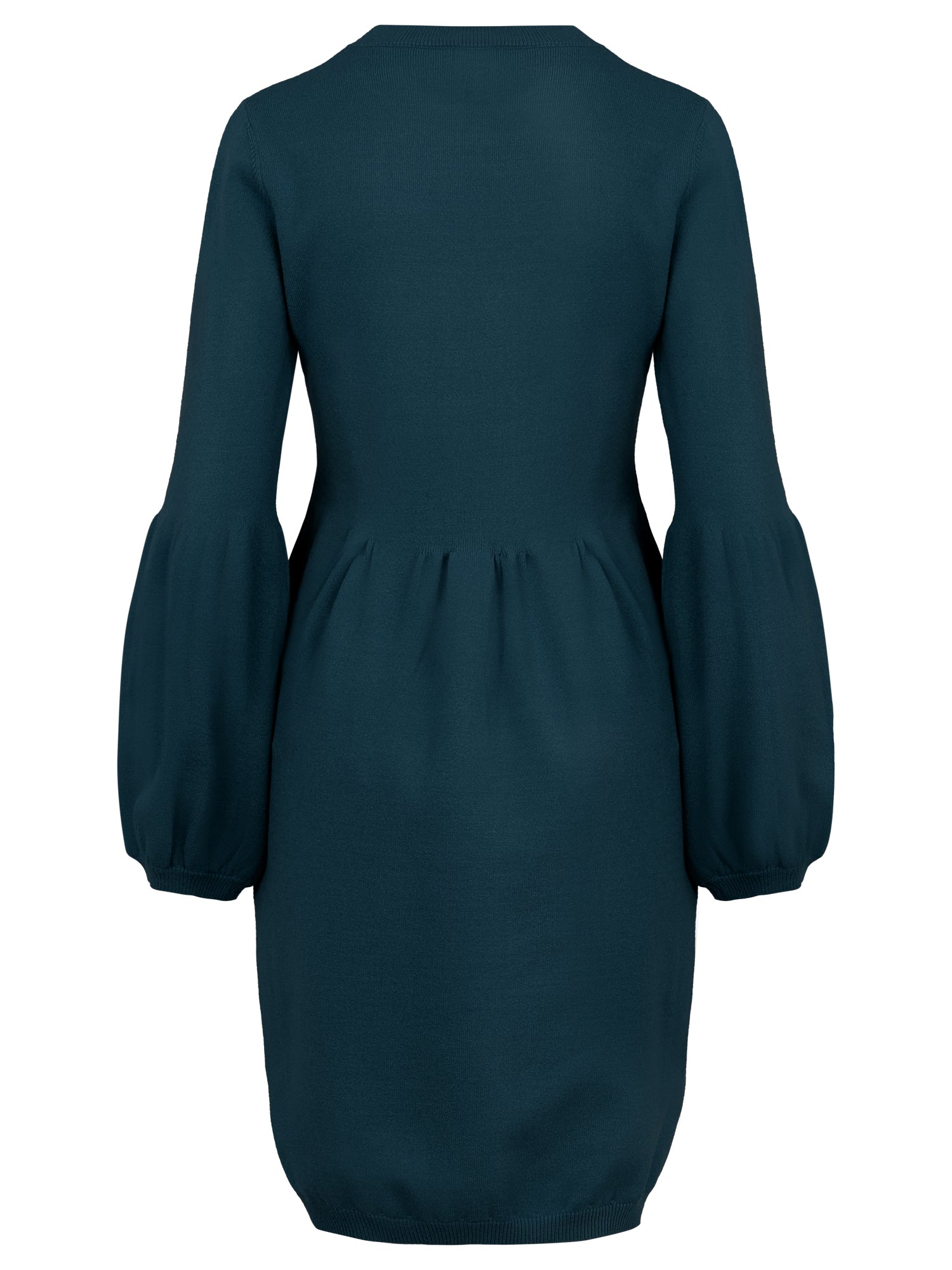 Oversized Strickkleid mit Ballon-Effekt | petrol