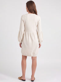 Oversized Strickkleid mit Ballon-Effekt | champagner