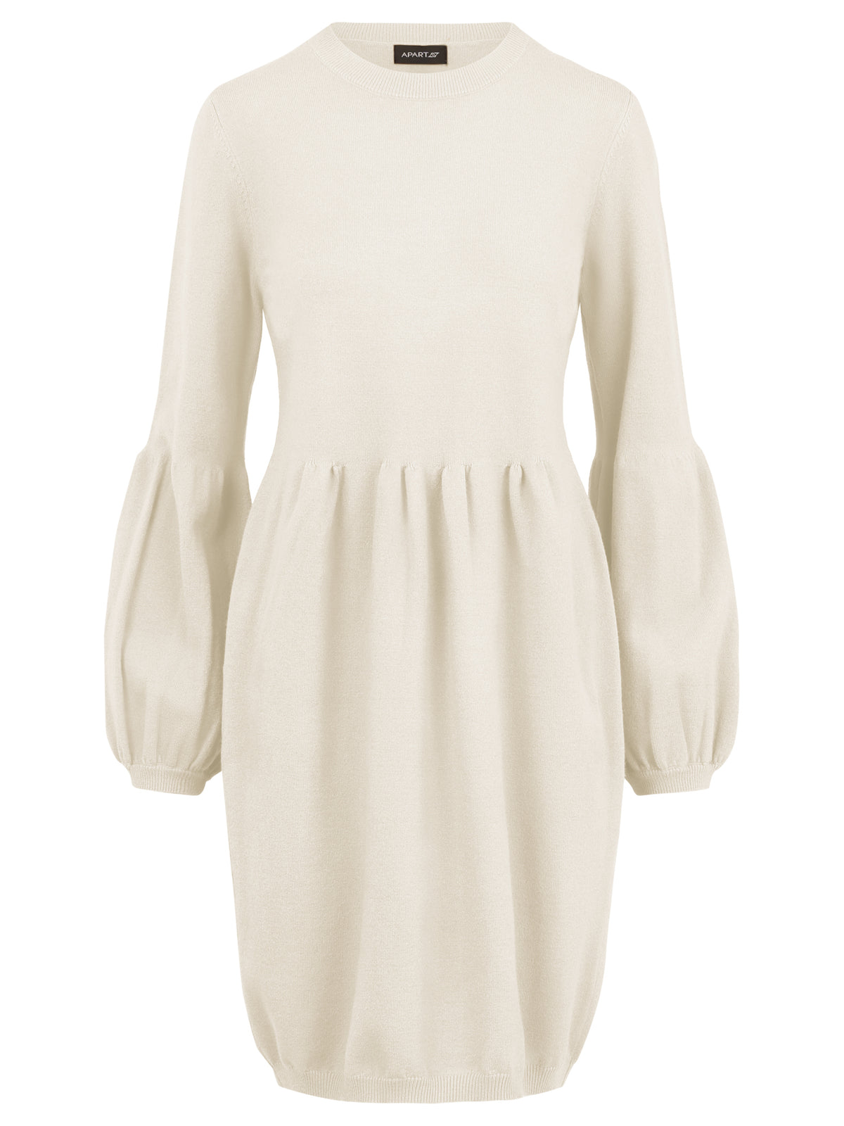 Oversized Strickkleid mit Ballon-Effekt | champagner