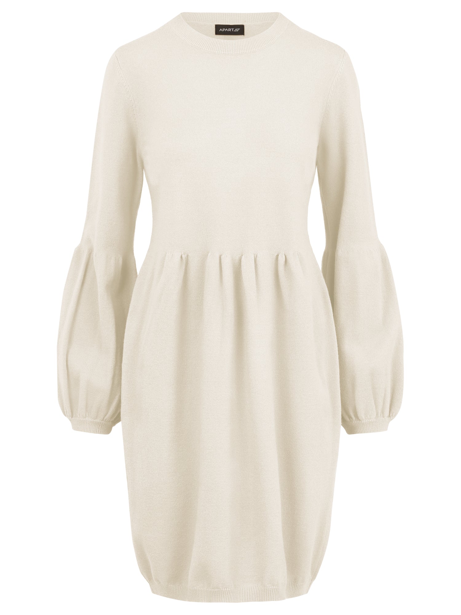 Oversized Strickkleid mit Ballon-Effekt | champagner