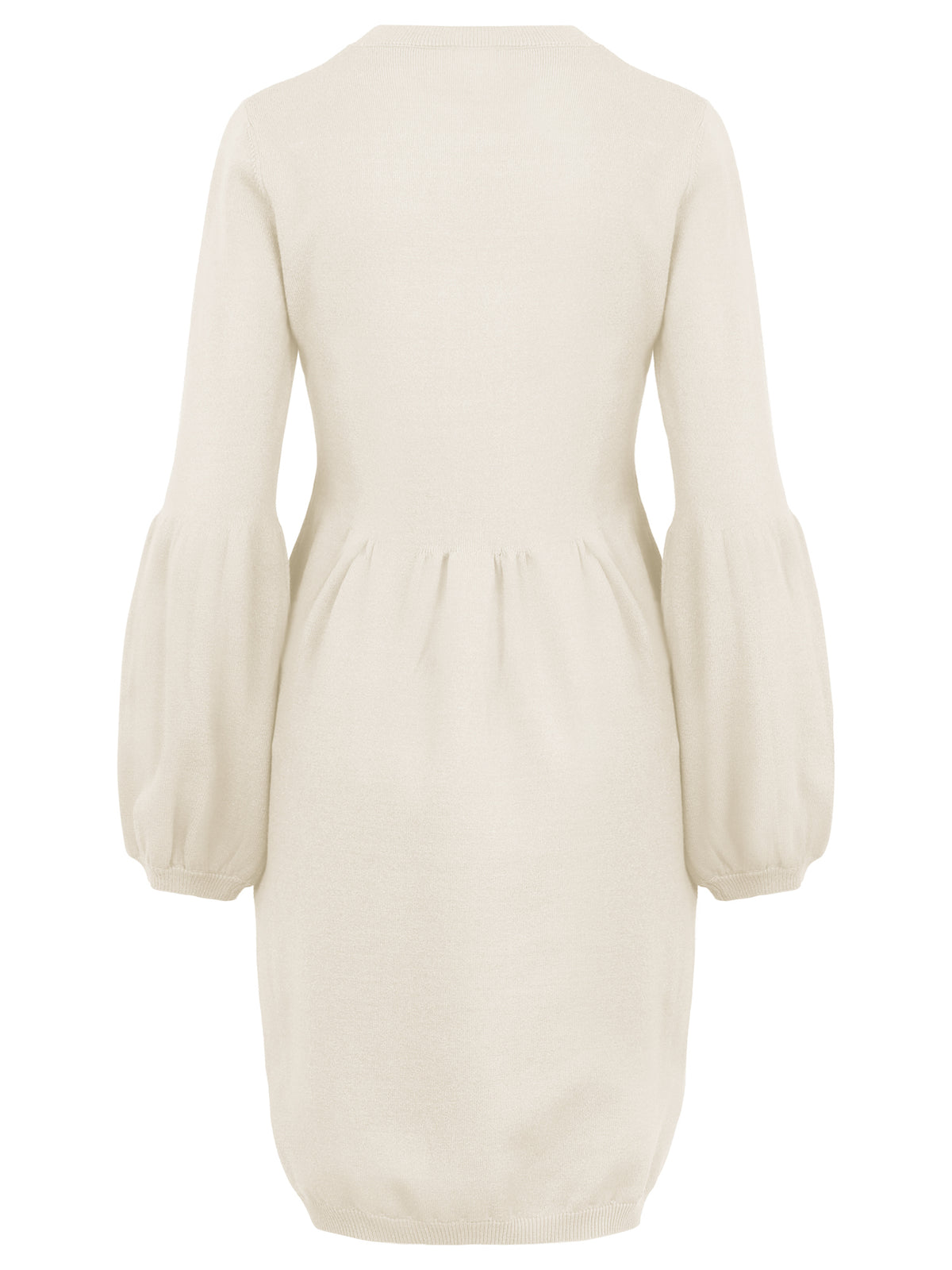 Oversized Strickkleid mit Ballon-Effekt | champagner