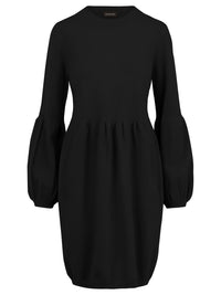 Oversized Strickkleid mit Ballon-Effekt | schwarz