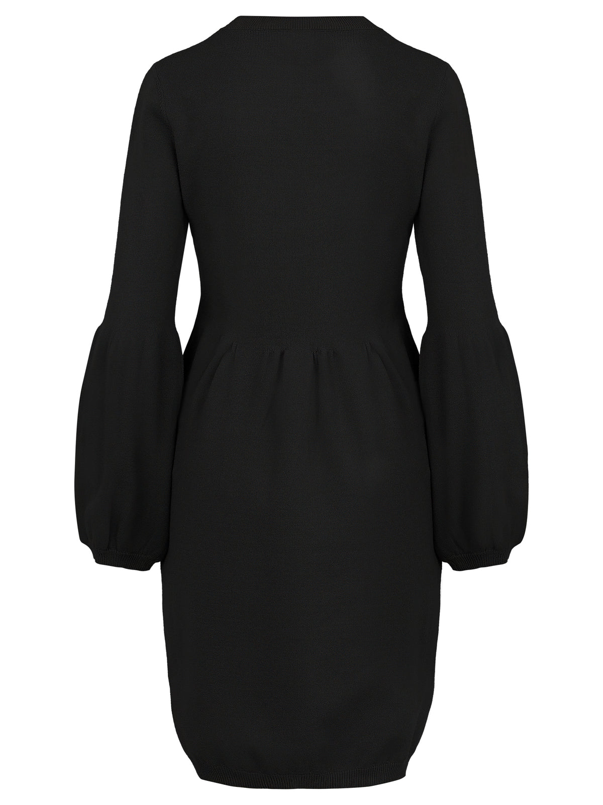 Oversized Strickkleid mit Ballon-Effekt | schwarz