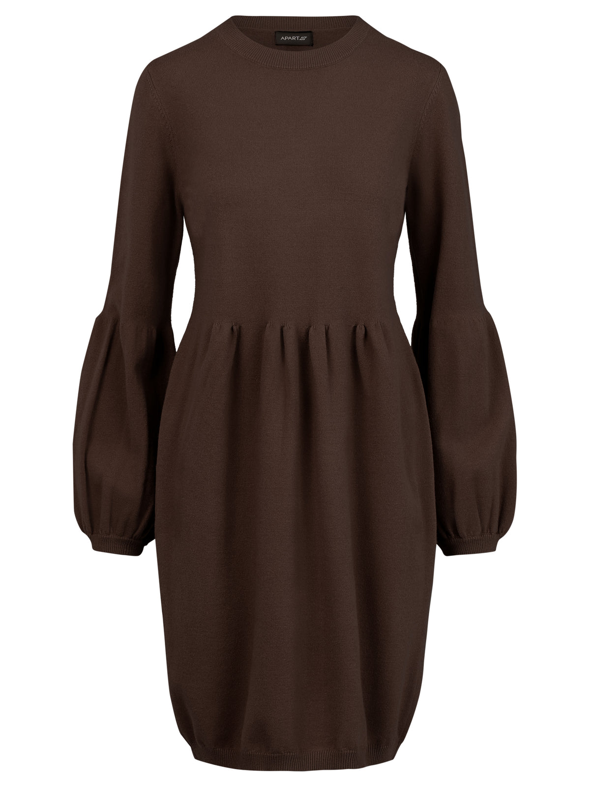 Oversized Strickkleid mit Ballon-Effekt | braun