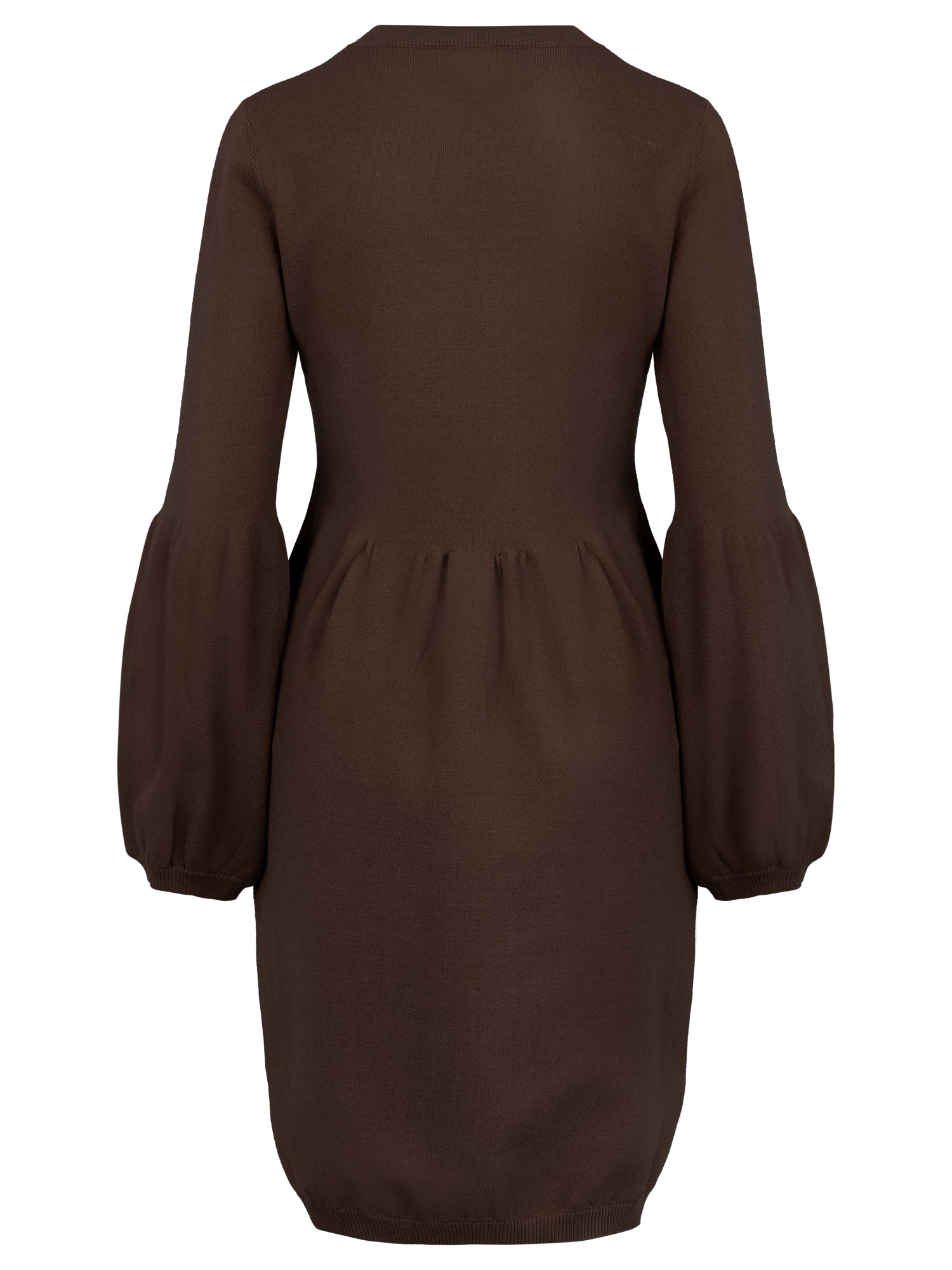 Oversized Strickkleid mit Ballon-Effekt | braun