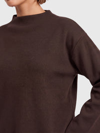 Oversized Pullover mit Kaschmiranteil | braun