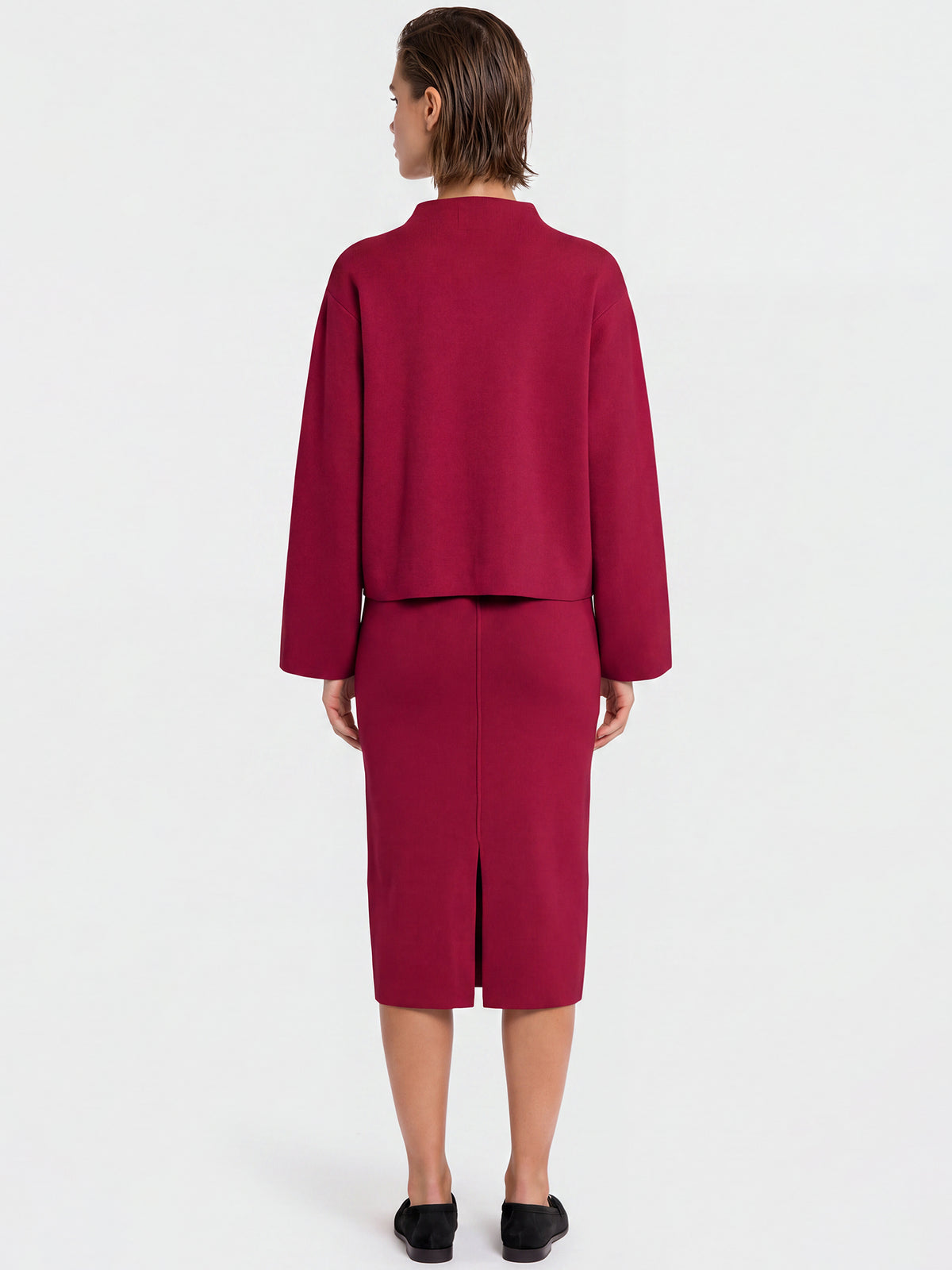 Oversized Pullover mit Kaschmiranteil | rot