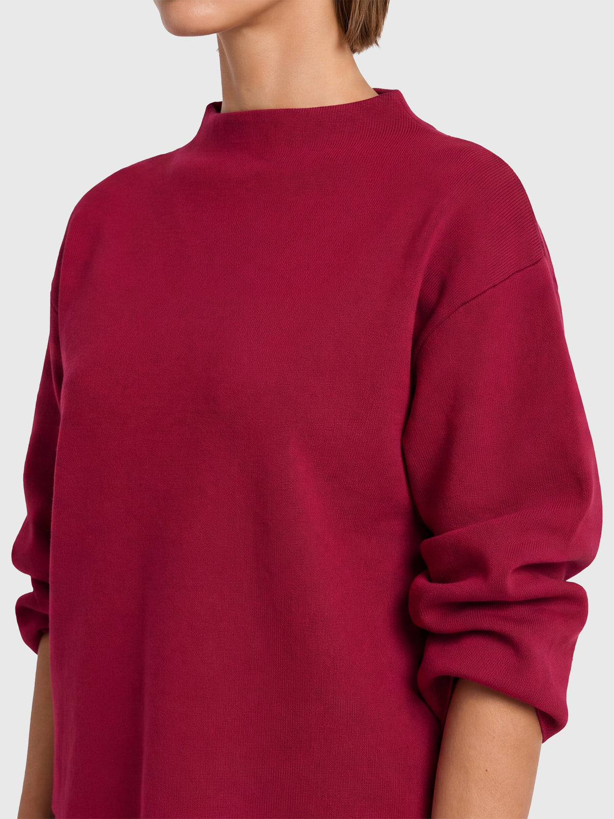 Oversized Pullover mit Kaschmiranteil | rot