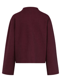 Oversized Pullover mit Kaschmiranteil | weinrot
