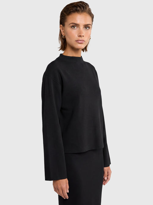 Oversized Pullover mit Kaschmiranteil | schwarz image 1